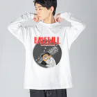 ari designの野球Bear2(凶悪顔クマシリーズ) Big Long Sleeve T-Shirt