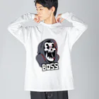 🅱️BOSS_🦉🦉🦉のBOSS スカル ビッグシルエットロングスリーブTシャツ