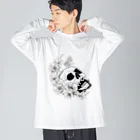 キッチンファラオのドクロフラワー Big Long Sleeve T-Shirt