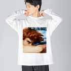 MUGEN ARTのFallen Angel 堕天使ルシファー Alexander Cabanel ビッグシルエットロングスリーブTシャツ