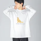 meongmeong（モンモン）のおすわりゴールデン Big Long Sleeve T-Shirt