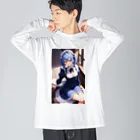 天乃鯱の青髪メイドちゃん Big Long Sleeve T-Shirt