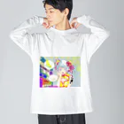 nekoshima-nekotaの餃子食べたいガール Big Long Sleeve T-Shirt