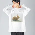 たかはしの絵のもののうさぎのうめちゃん Big Long Sleeve T-Shirt