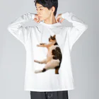 茶虎レオンのぷよんぷよんコロン猫 Big Long Sleeve T-Shirt