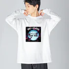 FASHION and GALLERY［Zou Yilu］のZou Yilu Sticker (枠あり) ビッグシルエットロングスリーブTシャツ