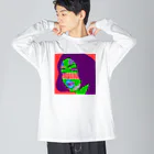 YOUJIN -ART GALLERY-のWicked Face Big Long Sleeve T-Shirt