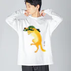 MUGEN ARTの小原古邨　踊る狐　日本の名画アートTシャツ Big Long Sleeve T-Shirt