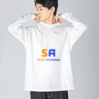 studioarumakan1のstudio　arumakan ガススタンド Big Long Sleeve T-Shirt