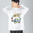salon de necoの猫民salon de necoバージョンその2【保護猫寄付220円】 Big Long Sleeve T-Shirt