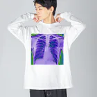 肺気胸男のサイケデリック肺気胸 ビッグシルエットロングスリーブTシャツ