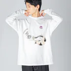 トコロコムギのにょろにょろ猫チューブ Big Long Sleeve T-Shirt