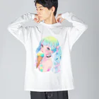 ヤバいTシャツ屋しゃんの暑い夏はアイスだ008 Big Long Sleeve T-Shirt