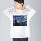 世界美術商店の星月夜 / The Starry Night ビッグシルエットロングスリーブTシャツ