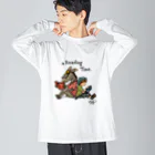 まつもトイズのロバ君と少年 ビッグシルエットロングスリーブTシャツ