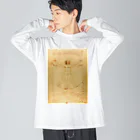 世界美術商店のウィトルウィウス的人体図 / Vitruvian Man Big Long Sleeve T-Shirt