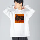 アマツカのKURONEKO ビッグシルエットロングスリーブTシャツ