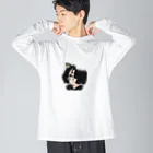 みつまめこshopの猫耳少女 ビッグシルエットロングスリーブTシャツ