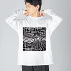 色々雑貨屋さんの梟 ビッグシルエットロングスリーブTシャツ