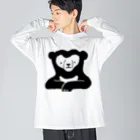 ナラティヴ・ラボ マーケットのくまざわくん（ブラックライン） Big Long Sleeve T-Shirt