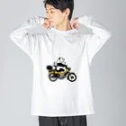 へっぽこデザインのクロスカブ　綺麗な黄色 Big Long Sleeve T-Shirt