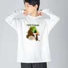 A&D Laid back lifeのChill friends  Big Long Sleeve T-Shirt