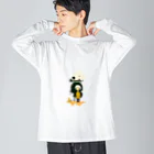 feistyIRISHの猫とエイリアン Big Long Sleeve T-Shirt