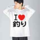 I LOVE SHOPのI LOVE 釣り ビッグシルエットロングスリーブTシャツ