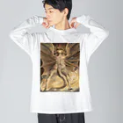 世界美術商店の巨大な赤い龍と太陽を着た女 / Great Red Dragon and the Woman Clothed with the Sun Big Long Sleeve T-Shirt
