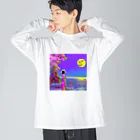 おもしろTシャツ屋さん YUTTARIの月シリーズ　② ビッグシルエットロングスリーブTシャツ