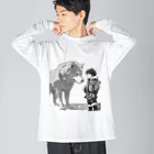 桜音ことこ企画の雪原の少年とオオカミ Big Long Sleeve T-Shirt