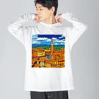 GALLERY misutawoのイタリア シエナの街並み ビッグシルエットロングスリーブTシャツ