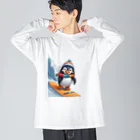 Gloriousのペンギンの冒険スノーボードパーティ Big Long Sleeve T-Shirt