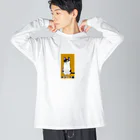 toru_utsunomiyaの猫のテンくん ビッグシルエットロングスリーブTシャツ