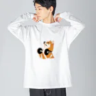 パンプアップ柴Hachiのパンプアップ柴Hachi ビッグシルエットロングスリーブTシャツ