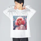 ソヒのショップのピンクな女子 Big Long Sleeve T-Shirt