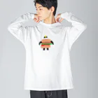 何の変哲もない井田のくーちゃんバーガー ビッグシルエットロングスリーブTシャツ