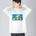 私立パラの丸高校の屋上のビッグシルエットロンT Big Long Sleeve T-Shirt