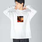 かえぴょんの赤い美味しそうな宇宙 Big Long Sleeve T-Shirt