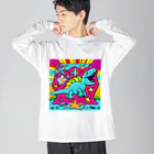 Cosmic Canvas Craft　C_C_Cのセビレエビレ Big Long Sleeve T-Shirt