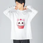 Vasetti_pressのカップケーキの猫ちゃん Big Long Sleeve T-Shirt