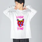 JINPIN (仁品)のぱき猫 Big Long Sleeve T-Shirt