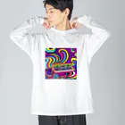 stugio_kの鮮やかなピアノ柄 ビッグシルエットロングスリーブTシャツ