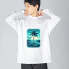 YSYSYSの水色の楽園 ビッグシルエットロングスリーブTシャツ