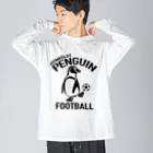 map5（マップファイブ）デザイン・ライセンス・ストック　のペンギン・サッカー・PENGIN・イラスト・デザイン・Tシャツ・アニマル・フンボルトペンギン・スポーツ・動物・アイテム・グッズ・FOOTBALL Big Long Sleeve T-Shirt
