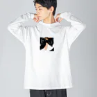 Yumiminのブラックリボン ビッグシルエットロングスリーブTシャツ