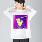 Egao  CreationsのEnjoy カクテル ビッグシルエットロングスリーブTシャツ