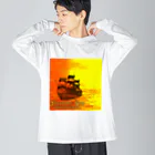 🌕朧月夜と紅茶時間☕️🫖のTREASURE SHIP ビッグシルエットロングスリーブTシャツ