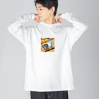 cunissaのドット絵コーヒーと電気ポット Big Long Sleeve T-Shirt