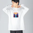 pixel-martの夕日 Big Long Sleeve T-Shirt